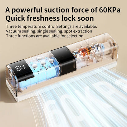 Wireless Fully Automatic Vacuum Sealing Machine Support Vacuum Sealing Single Sealing Point Drawing External Drawing inflation