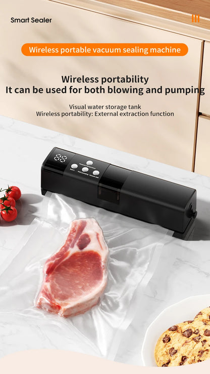 Wireless Fully Automatic Vacuum Sealing Machine Support Vacuum Sealing Single Sealing Point Drawing External Drawing inflation