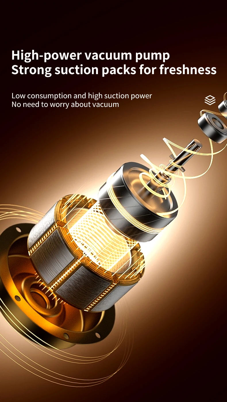 Wireless Fully Automatic Vacuum Sealing Machine Support Vacuum Sealing Single Sealing Point Drawing External Drawing inflation