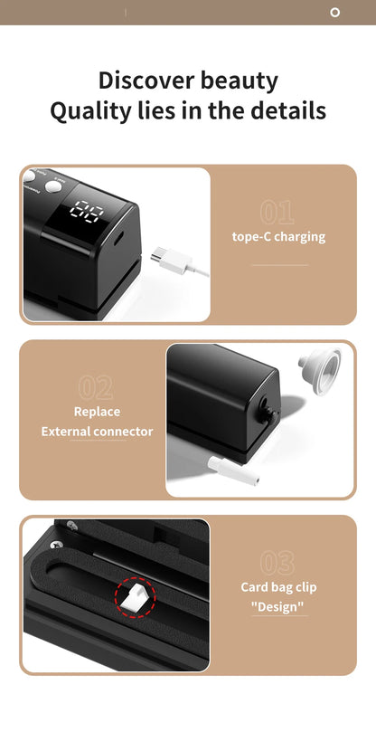 Wireless Fully Automatic Vacuum Sealing Machine Support Vacuum Sealing Single Sealing Point Drawing External Drawing inflation