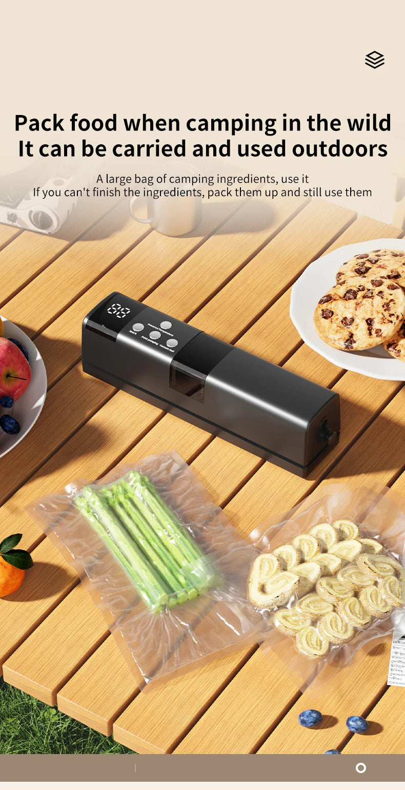 Wireless Fully Automatic Vacuum Sealing Machine Support Vacuum Sealing Single Sealing Point Drawing External Drawing inflation