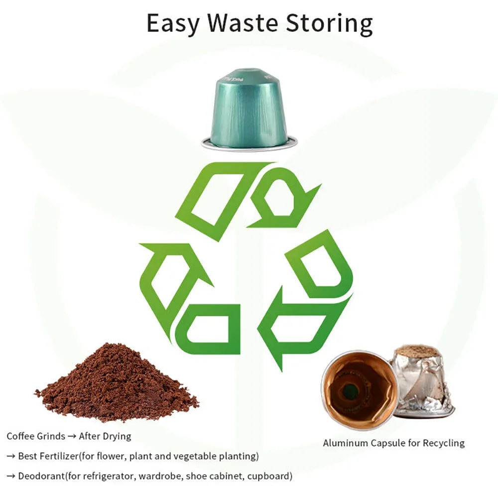 CAFEMASY Coffee Capsules Recycling Box Plastic Coffee Powder Residue Recycling Tool Nespresso Dolce Gusto Capsules Recycler Box