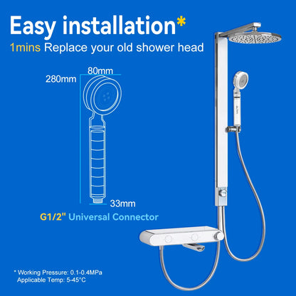 ALTHY High Pressure SPA Handheld Shower Head Water Filter, Reduce Chlorine Heavy Metal, Improves Dry Skin,Hair Dandruff,Eczema