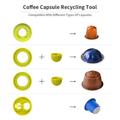 CAFEMASY Coffee Capsules Recycling Box Plastic Coffee Powder Residue Recycling Tool Nespresso Dolce Gusto Capsules Recycler Box