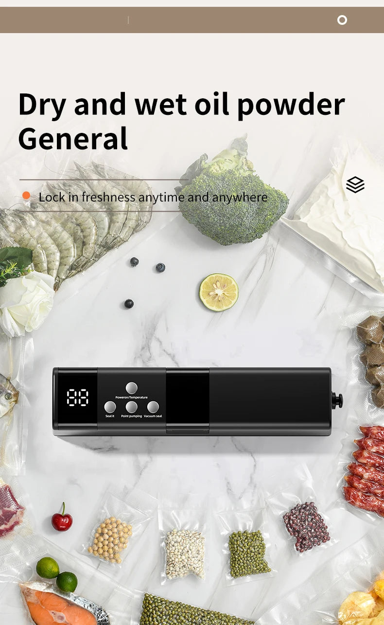 Wireless Fully Automatic Vacuum Sealing Machine Support Vacuum Sealing Single Sealing Point Drawing External Drawing inflation