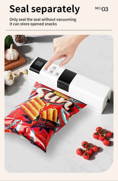Wireless Fully Automatic Vacuum Sealing Machine Support Vacuum Sealing Single Sealing Point Drawing External Drawing inflation