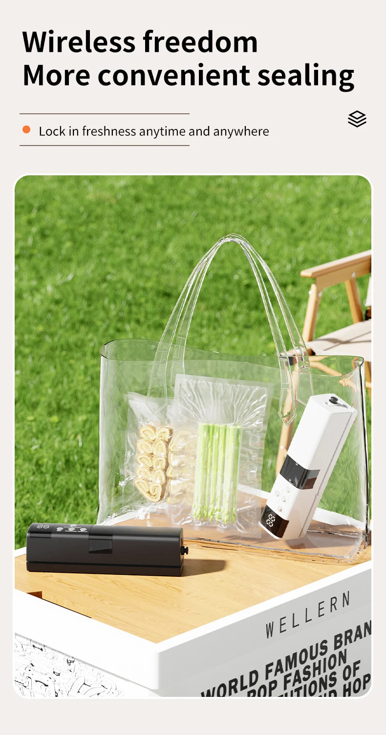Wireless Fully Automatic Vacuum Sealing Machine Support Vacuum Sealing Single Sealing Point Drawing External Drawing inflation