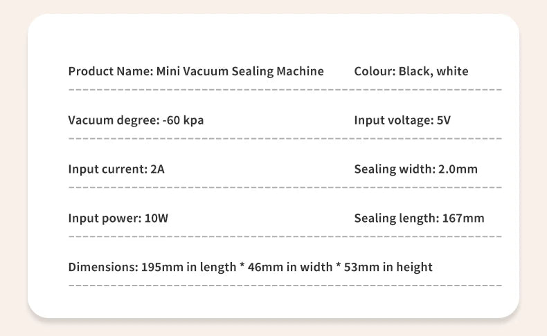 Wireless Fully Automatic Vacuum Sealing Machine Support Vacuum Sealing Single Sealing Point Drawing External Drawing inflation