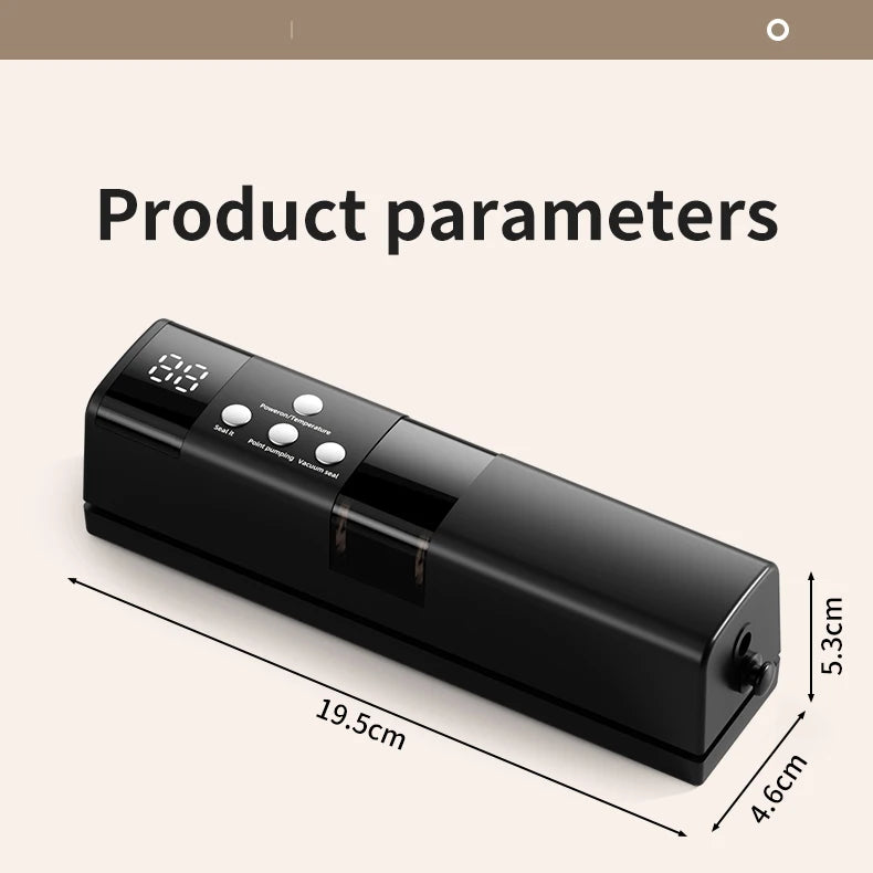 Wireless Fully Automatic Vacuum Sealing Machine Support Vacuum Sealing Single Sealing Point Drawing External Drawing inflation